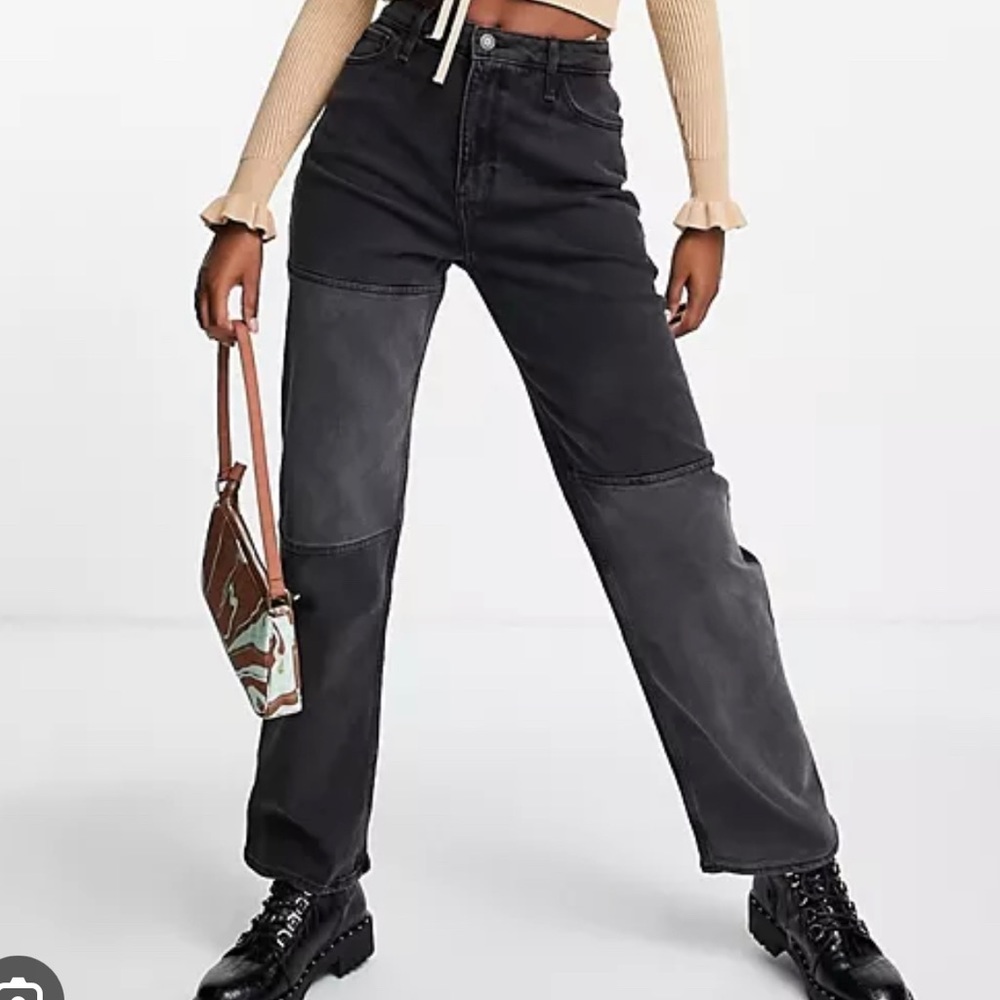 Hollister Black Ultra High-rise Dad jean